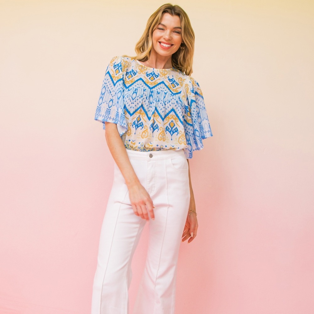 NWT Blue and White Top